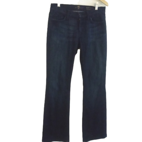 7 For All Mankind Dark Blue Boot Cut Jeans - Picture 1 of 10